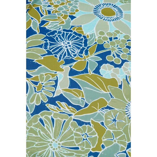 Parasol Blauw met Bloemenprint – Ø220x238 cm