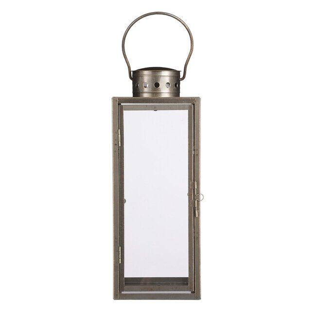 Gouden Lantaarn - Metaal & Glas - 14x13x35 cm