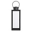 Zwarte Lantaarn - Metaal & Glas - 14x13x35 cm