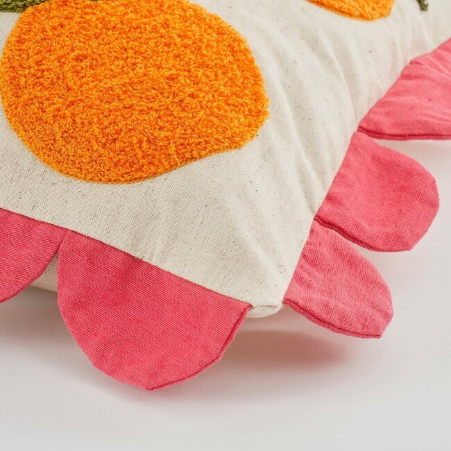 Sierkussen - Katoen - Oranje/Roze - 65x45x10 cm