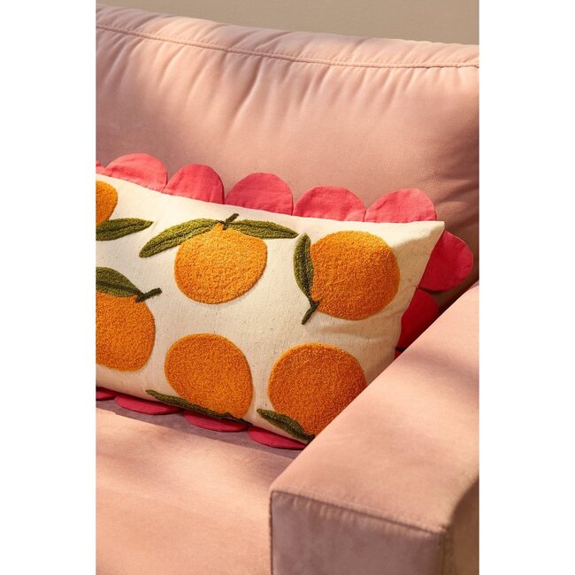Sierkussen - Katoen - Oranje/Roze - 65x45x10 cm