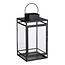 Lantaarn Zwart - Metaal /Glas - 20x19x36 cm