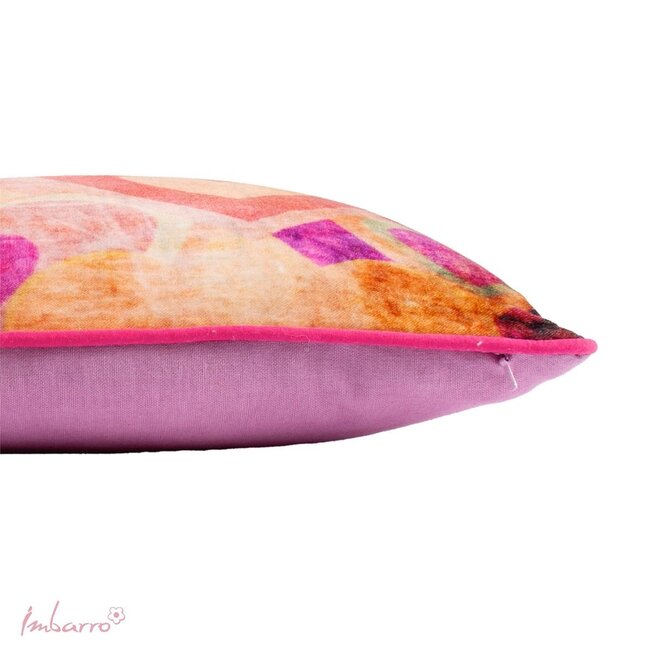 Imbarro Sierkussen Hearts Hesty - Velours - Multi/Paars - 50x50 cm