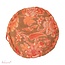 Rond Meditatiekussen Fara - Velours - Yoga Poef met Bloemenprint - 45x10 cm