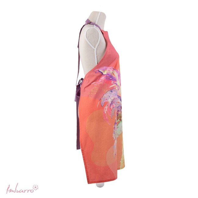 Keukenschort Palmtree - One Size - Paars/Roze - Katoen