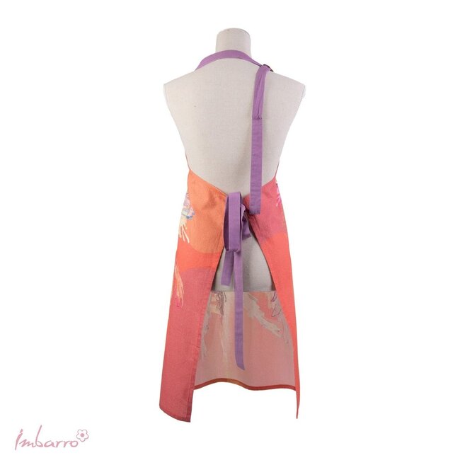 Imbarro Keukenschort Palmtree - One Size - Paars/Roze - Katoen