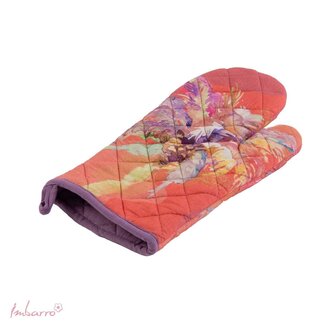 Imbarro Ovenwanten Palmtree - Set van 2 - Paars/Roze - Katoen