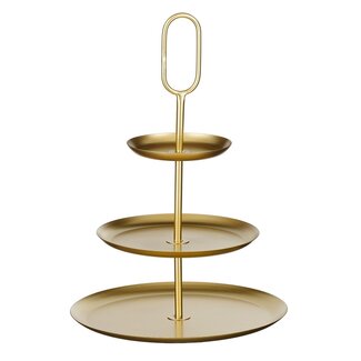 Etagere 3 Laags - Metaal - Goud - 38x38x55 cm