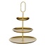 Etagere 3 Laags - Metaal - Goud - 38x38x55 cm