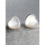 Parelmoer Hart Oorknopjes - 925 Zilver - Mini Oorbellen