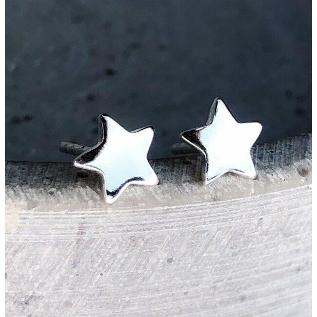 Ster Oorknopjes - 925 Zilver - Mini Zilveren Oorbellen