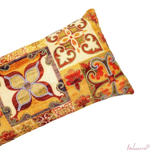 Sierkussen Penny - Katoen Canvas - Ecru/Geel - 35x70 cm