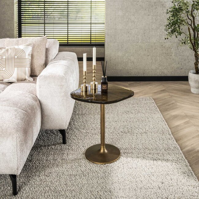 PS-Collection Bijzettafel Eclipse S - Goud Antiek - Metaal - 53x42x50 cm