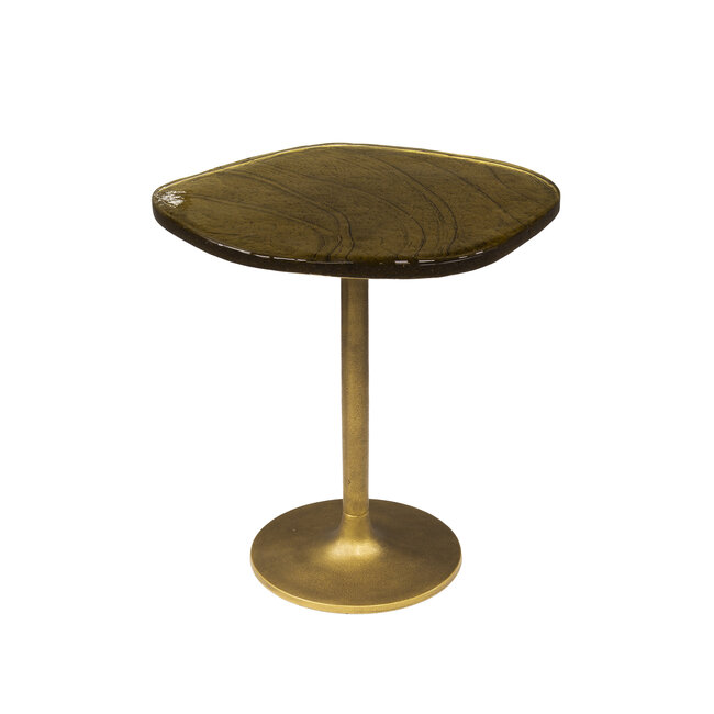 Bijzettafel Eclipse S - Goud Antiek - Metaal - 53x42x50 cm