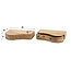 PS-Collection Nachtkastje set van 2 Organic - Acaciahout - Naturel - 40x25x8 cm