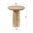 PS-Collection Bijzettafel L River Solid - Acaciahout - Naturel - Ø40xH45 cm