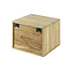 PS-Collection Nachtkastje Zwevend 1L Block - Acaciahout - Naturel - 30x29x25 cm
