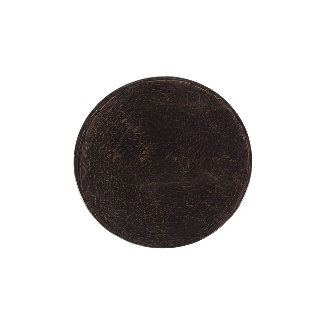 Bijzettafel S Druppel - Metaal/Glas - Antiek Koper - Ø30xH45 cm