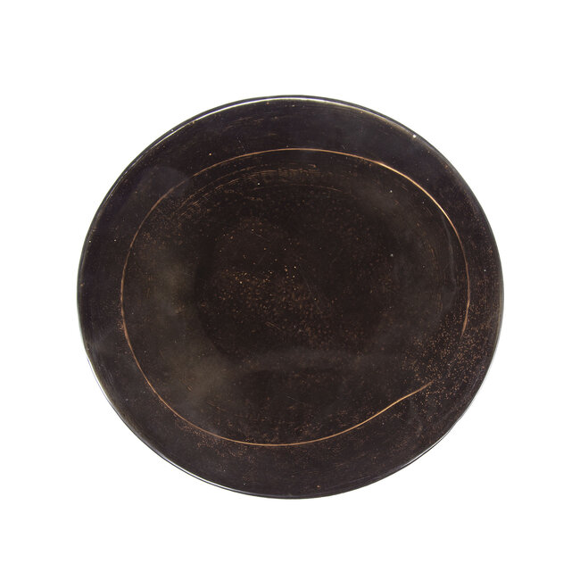 Bijzettafel Antiek Koper Glas Metaal Eclipse Drop M
