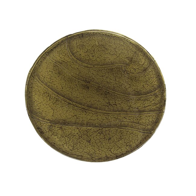 Bijzettafel Antiek Goud Glas Metaal Eclipse Drop M