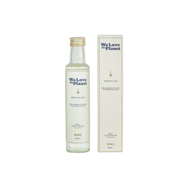 We Love The Planet Navulverpakking Geurdiffuser - Spiritual Spa Eucalyptus 250ml