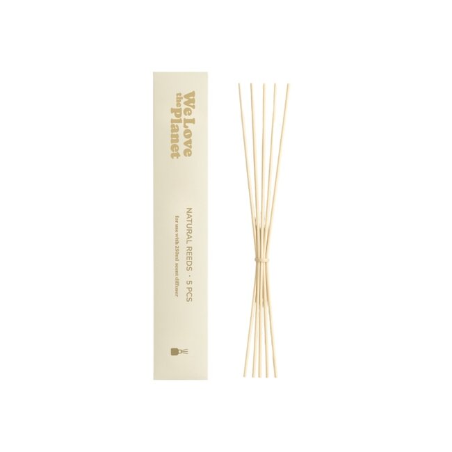 We Love The Planet Set van 5 rieten geurstokjes - voor 250ml diffusers