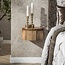 PS-Collection Zwevend Nachtkastje Mangohout Zand Wave Rond 1 Lade