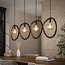 Hanglamp Metaal Zwart 4 Lichtpunten - Pebble