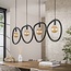 Hanglamp Metaal Zwart 4 Lichtpunten - Pebble