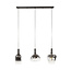 Hanglamp Smoke Chroom Glas 3 Lichtpunten - Zenith