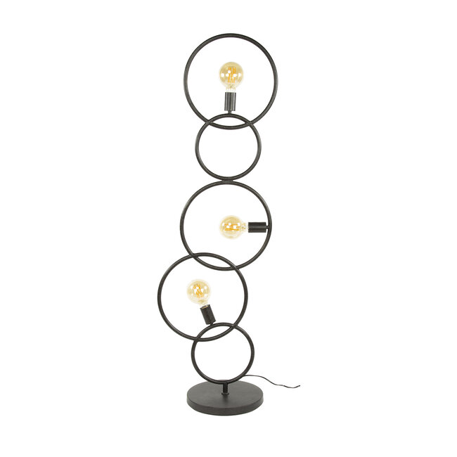Vloerlamp Artic Zwart Metaal 3 Lichtpunten - Loop