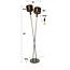 Vloerlamp Sienna Bruin Glas 2 Lichtpunten - Bronza