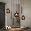 Hanglamp Bruin Glas Brons Metaal 7-lichts - Bronza
