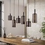 Hanglamp Sienna Bruin Glas 6 Lichtpunten - Sepiora