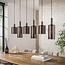 Hanglamp Sienna Bruin Glas 6 Lichtpunten - Sepiora
