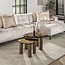 Salontafel Antiek Goud Glas Aluminium Eclipse S