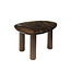 Salontafel Eclipse M - Koper Antiek - Glas/Aluminium - 62x45x40 cm