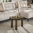 Salontafel Goud Antiek Glas Aluminium Eclipse M