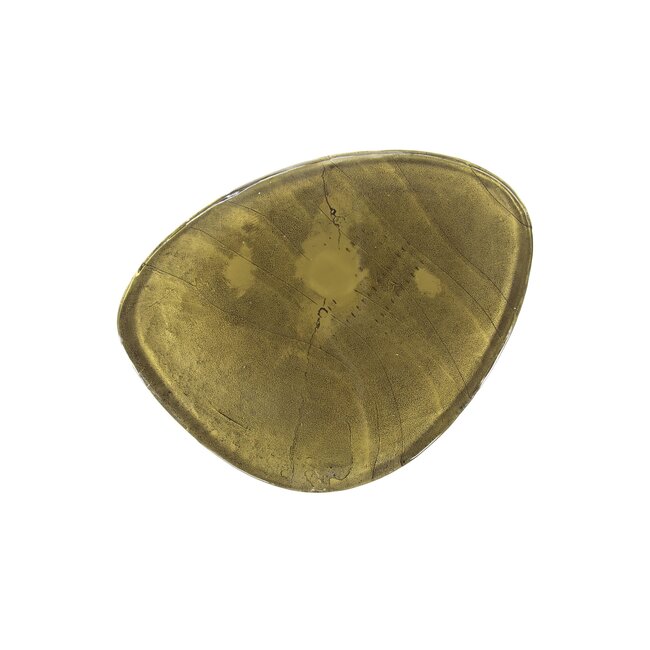 Salontafel Eclipse M - Goud Antiek - Glas/Aluminium - 62x45x40 cm