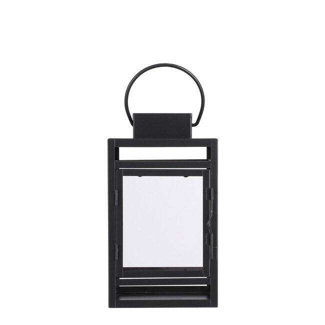 Lantaarn Storm - Metaal/Glas - Zwart - 14x13x23 cm