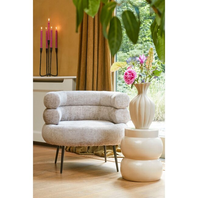 Kandelaar Oslo - Metaal - Zwart - 23x23x44 cm