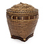 Opbergmand met Deksel - Rotan - Naturel Bruin - 42x42x45 cm