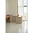 Mand met Handvatten - Zeegras/Katoen - Naturel/Wit - 30x30x25 cm