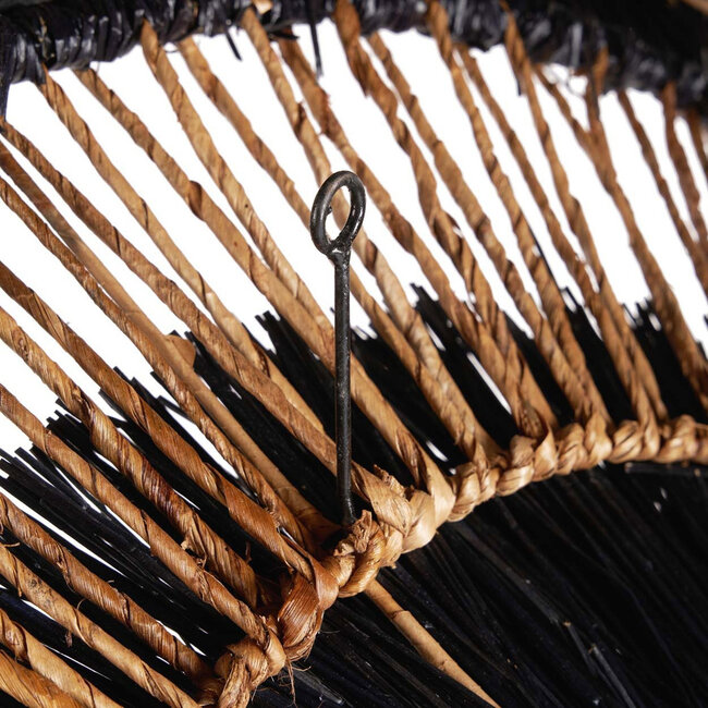 Wanddecoratie XL Maurea - Bananenblad - Zwart - Ø110 cm