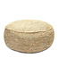 Ronde Poef Flores - Raffia - Naturel - Ø60 x 35 cm