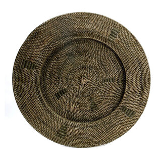 Wanddecoratie Rotan Bruin Rond Jasmine Ø80 cm