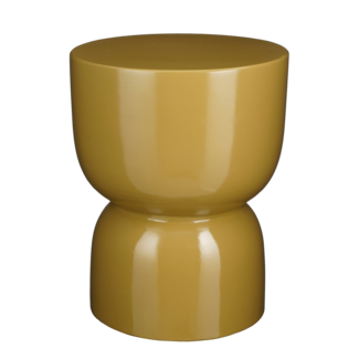 Bijzettafel Stage - Keramiek - Geel - Ø35 x 45 cm
