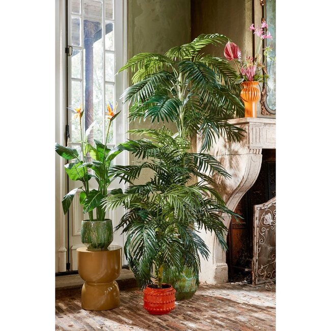 Bijzettafel Stage - Keramiek - Geel - Ø35 x 45 cm