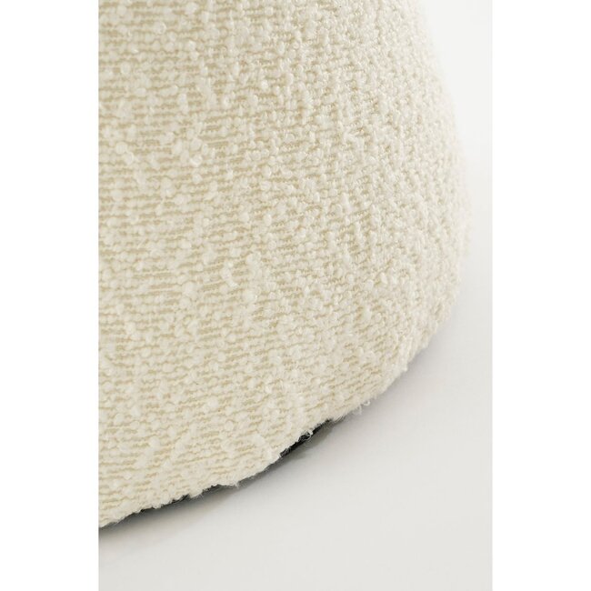 Poef - Off White - Bouclé - Ø49 x 46 cm