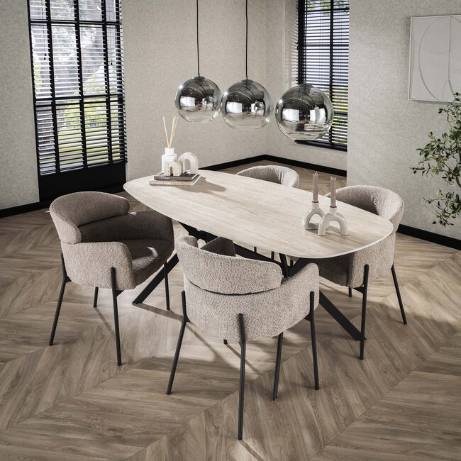 Hanglamp Glas Oud Zilver 3-Lichts - Bubble Shaded